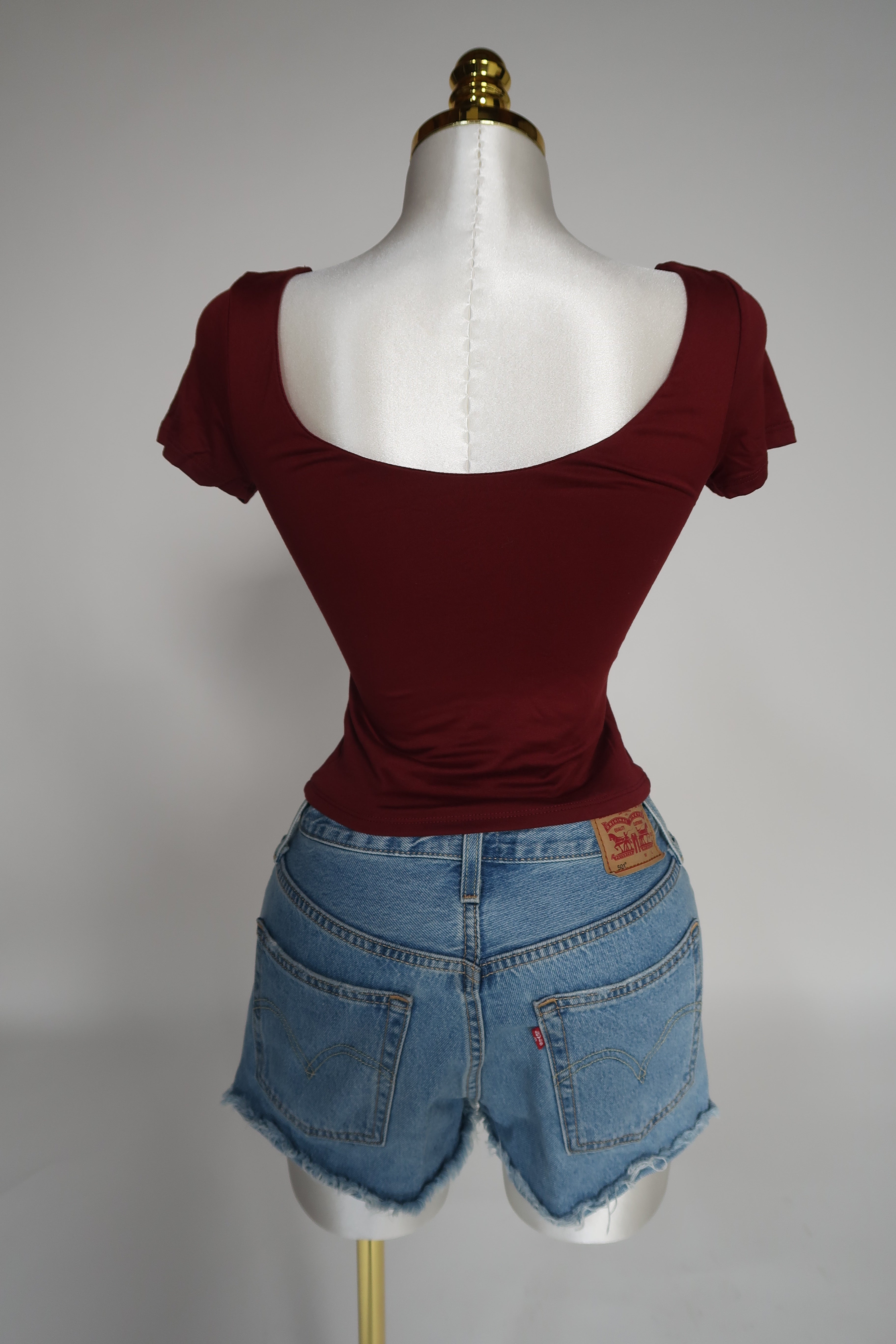 Luxe Burgundy Basic Top