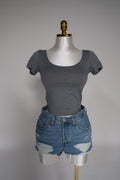 Luxe Gray Basic Top