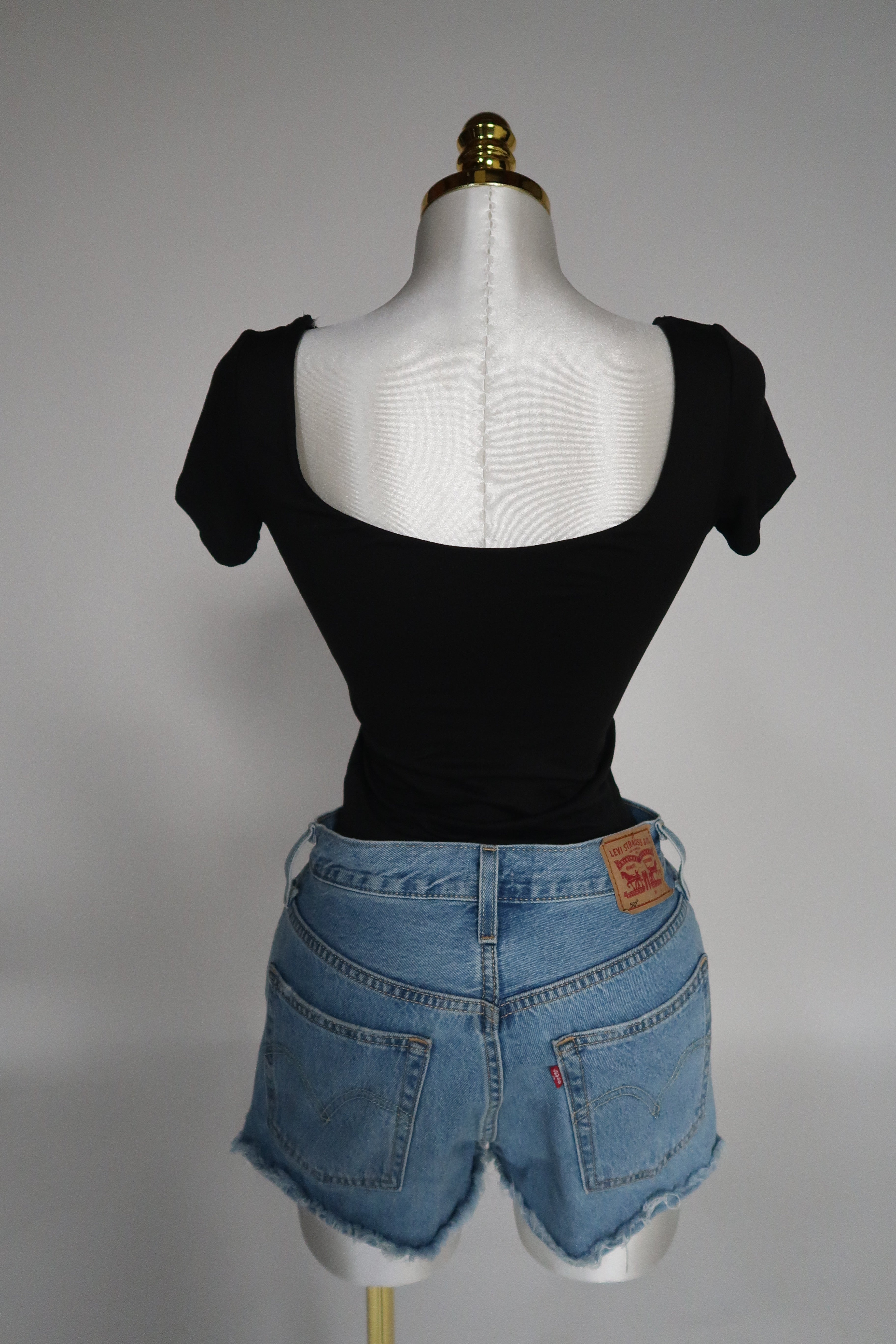 Luxe Black Basic Top