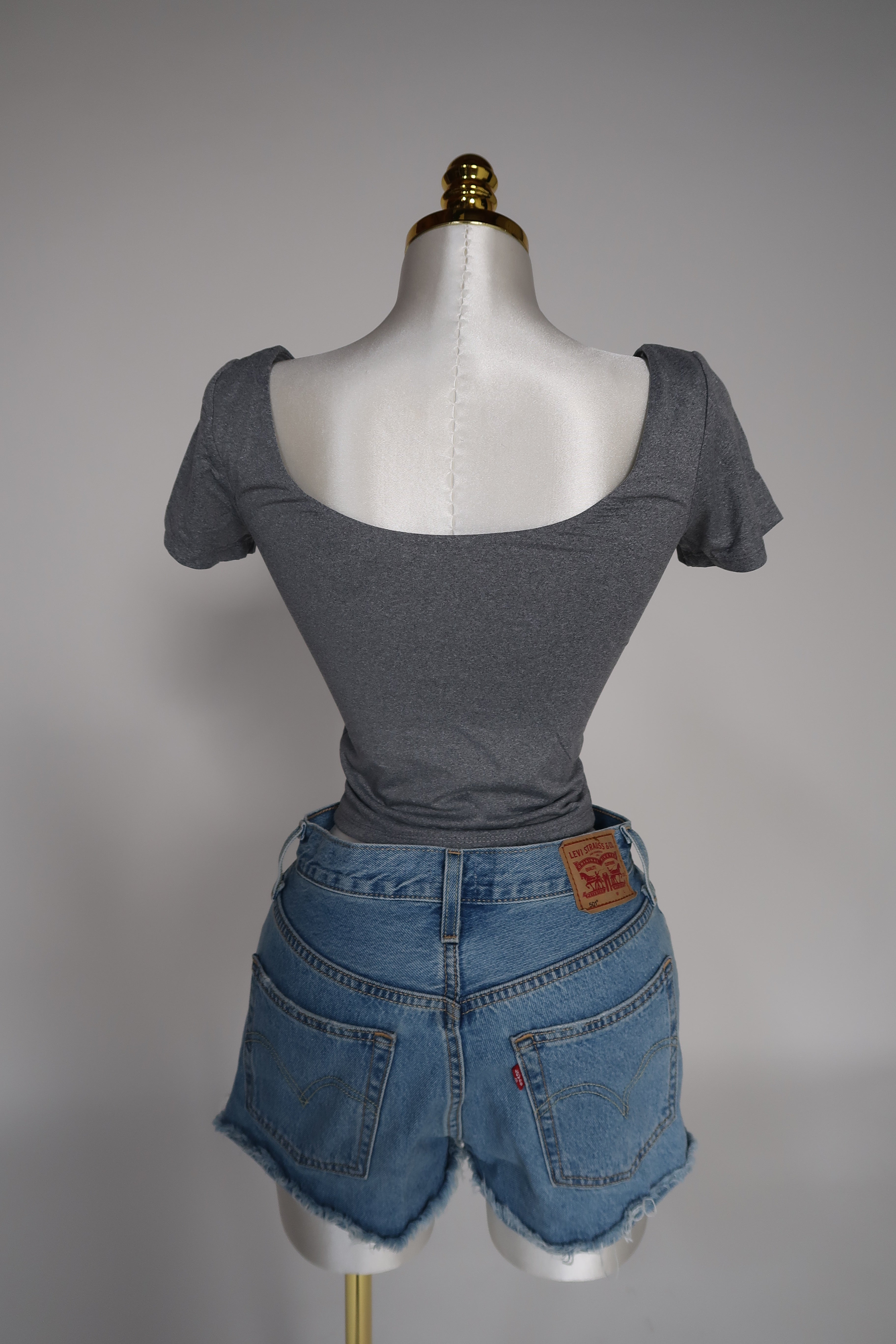 Luxe Gray Basic Top